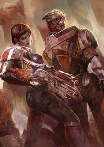 Garrus and Shepard | Mass Effect