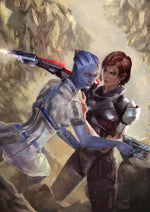 Load image into Gallery viewer, Liara and Shepard | Mass Effect
