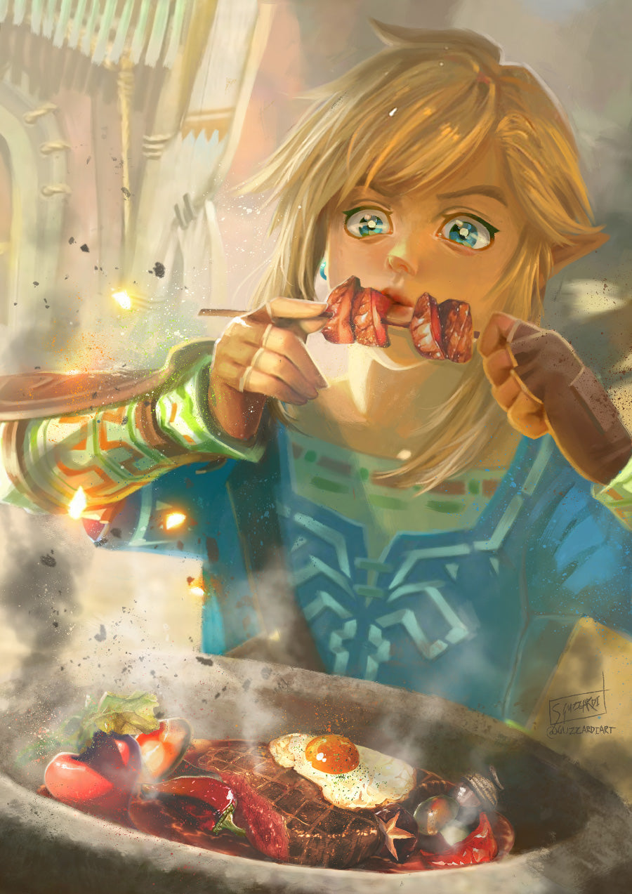 'Meat and Mushroom Skewer' Link | Zelda Breath of the Wild