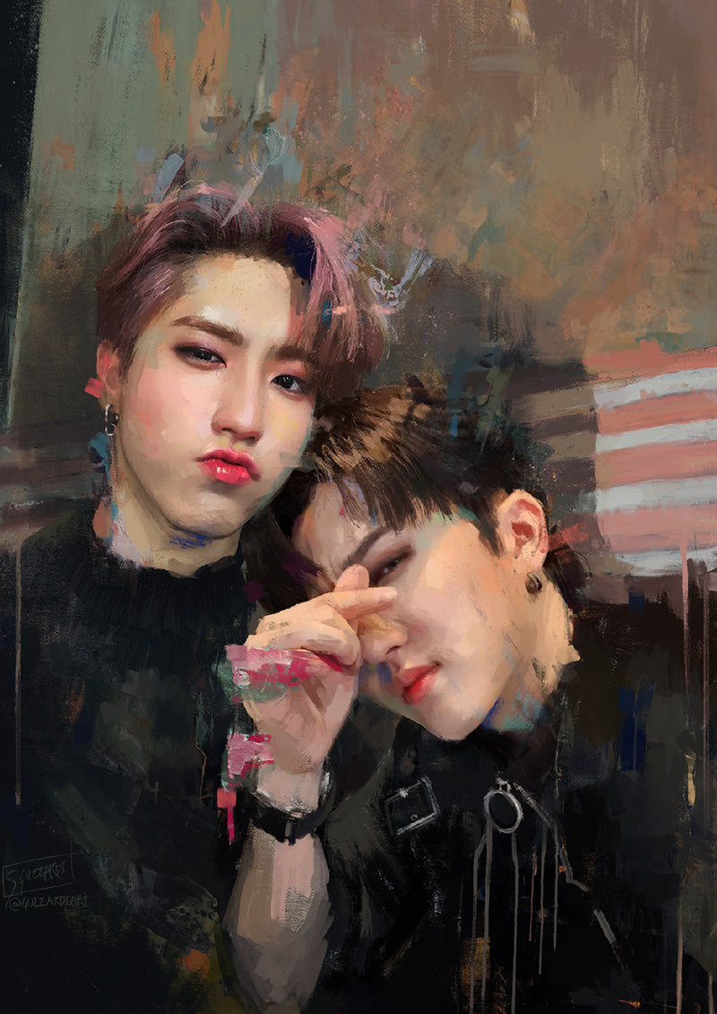 Han Changbin Han and Changbin / Stray Kids Art Print – Guzzardi Art