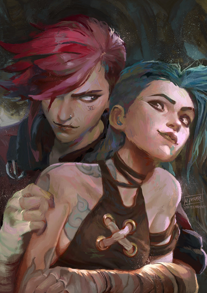Jinx and Vi 'Arcane' / League of Legends Art Print – Guzzardi Art